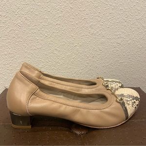 AGL Vero Cuoio Italy Nude Leather Shoes Women Size:38 1/2